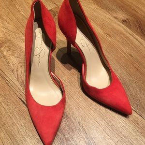Jessica Simpson red heels